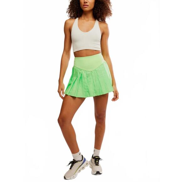 NEW FREE PEOPLE swing of things skort in lime - Picture 4 of 7